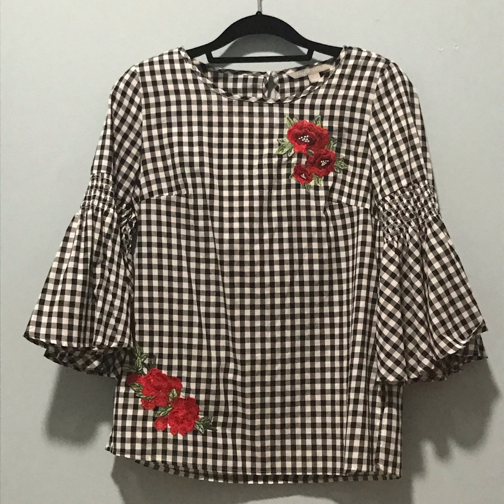 Valerie Stephens bell sleeve blouse